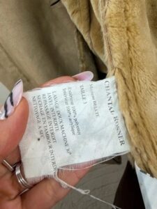 Label on a Chantal Rosner piece, UK 12, Y2K