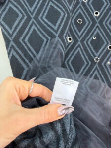 Label on a Clements Ribeiro piece, UK 8