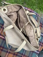 Coach Hadley Exotic Python Leather Tote Duffle Extra Large Shoulder Bag Beige — photo 14 of 15