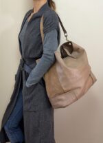 Coach Hadley Exotic Python Leather Tote Duffle Extra Large Shoulder Bag Beige — photo 2 of 15