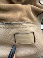Coach Hadley Exotic Python Leather Tote Duffle Extra Large Shoulder Bag Beige — photo 4 of 15