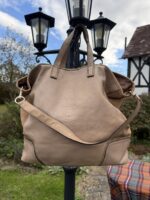 Coach Hadley Exotic Python Leather Tote Duffle Extra Large Shoulder Bag Beige — photo 6 of 15