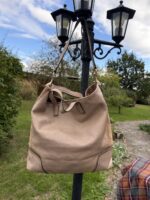 Coach Hadley Exotic Python Leather Tote Duffle Extra Large Shoulder Bag Beige — photo 7 of 15