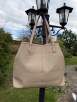 Coach Metro Horse & Carriage Large Tote Bag Beige Crossgrain Leather Shopper — photo 5 of 15