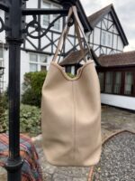 Coach Metro Horse & Carriage Large Tote Bag Beige Crossgrain Leather Shopper — photo 6 of 15