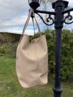 Coach Metro Horse & Carriage Large Tote Bag Beige Crossgrain Leather Shopper — photo 7 of 15