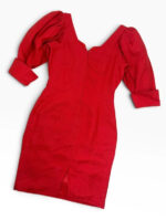 Droopy&Browns Angela Holmes Red Linen Dress — photo 5 of 15