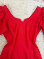 Droopy&Browns Angela Holmes Red Linen Dress — photo 8 of 15