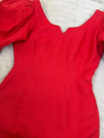 Droopy&Browns Angela Holmes Red Linen Dress — photo 9 of 15