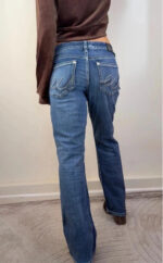 Express Women's Bootcut Jeans low 7.5”rise blue