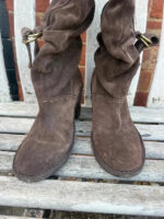 Fly London Women's Brown Suede Slouch Knee High Boots — photo 11 of 15