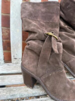 Fly London Women's Brown Suede Slouch Knee High Boots — photo 12 of 15
