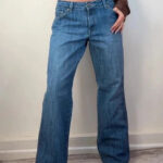 Jordache Womens Mid Rise 9” Bootcut Flare Jeans W32/36 L31.5 UK14-16 Flap Pocket