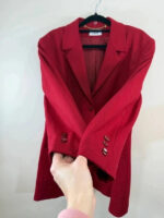Lucia Women's 90s Burgundy Virgin Wool Blazer — photo 11 of 13