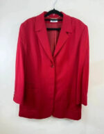 Lucia Women's 90s Burgundy Virgin Wool Blazer — photo 7 of 13