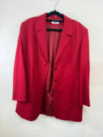 Lucia Women's 90s Burgundy Virgin Wool Blazer — photo 9 of 13