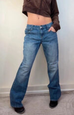 Maurices Women's Bootcut mid 9.5”rise blue jeans
