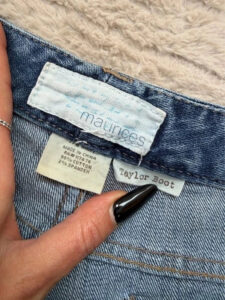 Label on a Maurices piece, UK 10, Y2K