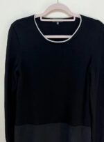 Needle womens black 100% cashmere silk draped relaxed scoop neck jumper — photo 8 of 11