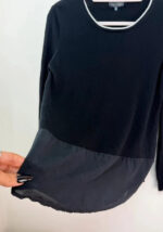 Needle womens black 100% cashmere silk draped relaxed scoop neck jumper — photo 9 of 11