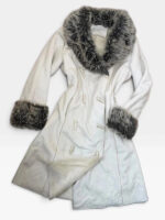 Xanaka Women's Y2K grey faux fur shearling coat — photo 4 of 15