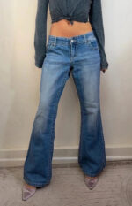Maurices Women's low rise 8.5” flare blue jeans — photo 3 of 15