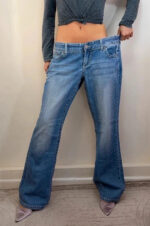 Maurices Women's low rise 8.5” flare blue jeans — photo 4 of 15