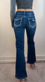 9th&Main womens low-mid rise 9” flare jeans petite