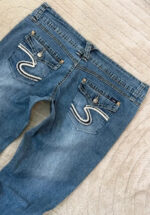 Angels womens ultra low rise 7” flare jeans — photo 8 of 15