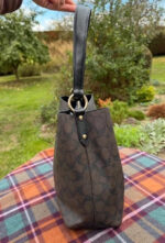 Coach Town Bucket Bag 91512 signature brown black shoulder bag gold chunky tote — photo 6 of 15