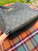 Coach Town Bucket Bag 91512 signature brown black shoulder bag gold chunky tote — photo 12 of 15