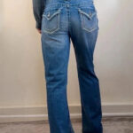 Apt.9 Womens Y2K Low-Mid Rise 9” Bootcut Jeans W33 L31.5 UK12 Flap Pocket Stitch