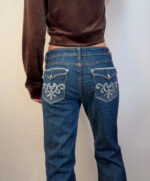 Vigold Women's Y2K Low 8.5”Rise Sweet Flare Jeans — photo 4 of 15