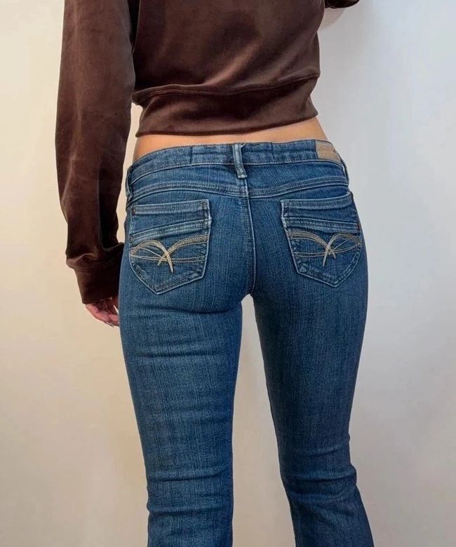 p1-585.jpg Garage Women's Y2K Ultra Low 6.5”Rise Flare Petite Jeans