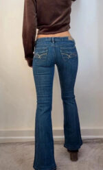 Garage Women's Y2K Ultra Low 6.5”Rise Flare Petite Jeans — photo 4 of 15