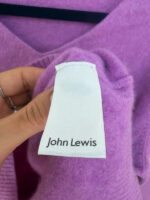 John Lewis Women's 100% Cashmere Lilac Pink V-Neck Jumper Sweater — photo 6 of 12