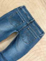 Ellemenno Women's Flare ultra low 7”rise blue jeans — photo 5 of 15