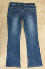 Ellemenno Women's Flare ultra low 7”rise blue jeans — photo 9 of 15