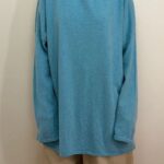 J.Jill Womens 100% Cashmere Funnel Neck Jumper XL UK16-18 Blue Oversized Slouchy
