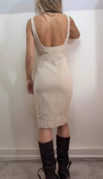 Diane von Furstenberg DVF Cream Bodycon Fitted Pencil Dress — photo 2 of 15