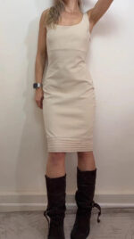 Diane von Furstenberg DVF Cream Bodycon Fitted Pencil Dress — photo 3 of 15