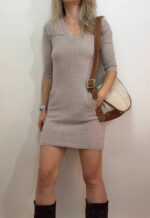 Not Shy 100% Cashmere Knit Mini Fitted Dress