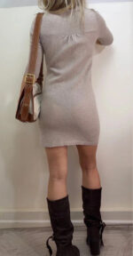Not Shy 100% Cashmere Knit Mini Fitted Dress — photo 3 of 13