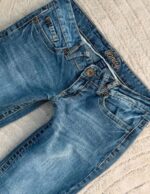 Vanity Women's ultra low 6”rise blue flared jeans W26L31
