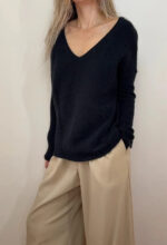 Pure Collection Women's 100% Cashmere V Neck Jumper