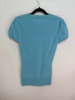 Pure Women's 100% Cashmere Scoop Neck Short Sleeve Knit Fitted Top — photo 4 of 9