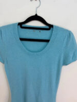 Pure Women's 100% Cashmere Scoop Neck Short Sleeve Knit Fitted Top — photo 5 of 9