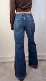 Silver Women's Flare low 8”rise dark jeans — photo 2 of 15