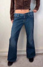 Silver Women's Flare low 8”rise dark jeans — photo 4 of 15