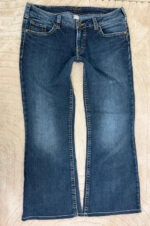 Silver Women's Flare low 8”rise dark jeans — photo 9 of 15